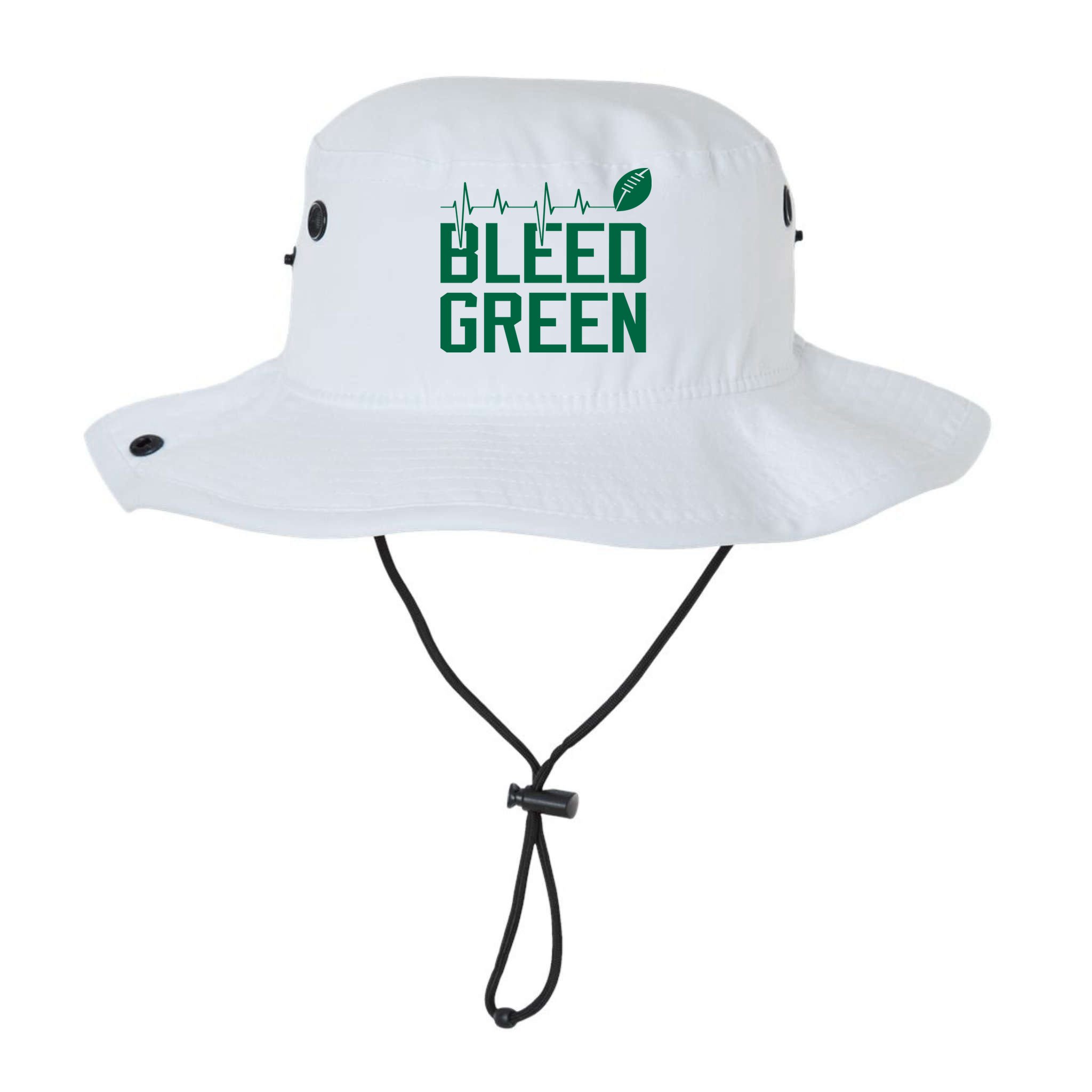 Bleed Green Football Team heart beat Bucket Hat