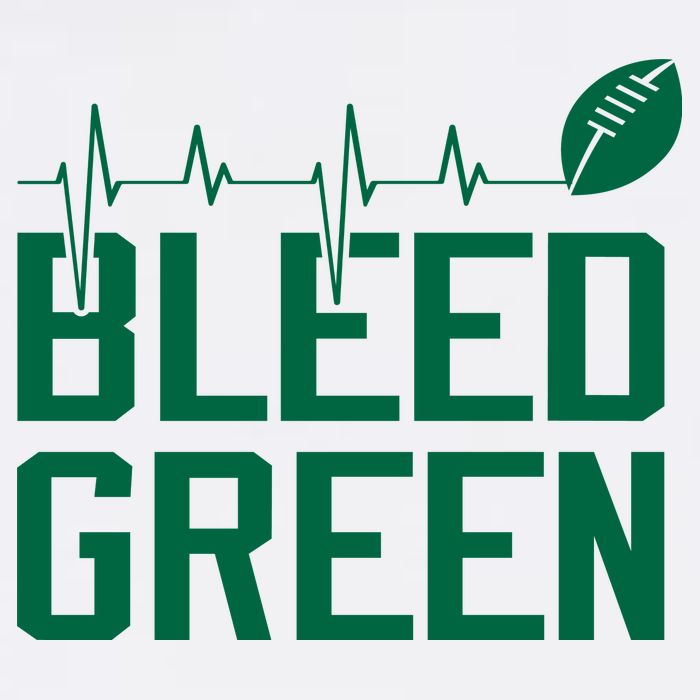 Bleed Green Football Team heart beat Bucket Hat