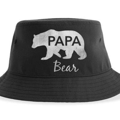 Papa Bear Great Gift For Dad Father Grandpa Sustainable Bucket Hat