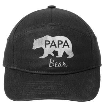 Papa Bear Great Gift For Dad Father Grandpa 7-Panel Snapback Hat