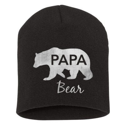 Papa Bear Great Gift For Dad Father Grandpa Short Acrylic Beanie