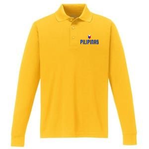 Pilipinas Basketball Gilas Philippines Performance Long Sleeve Polo