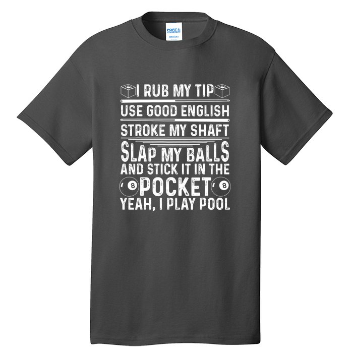 Player Billiard Game Lovers Funny Pool Gift Tall T-Shirt