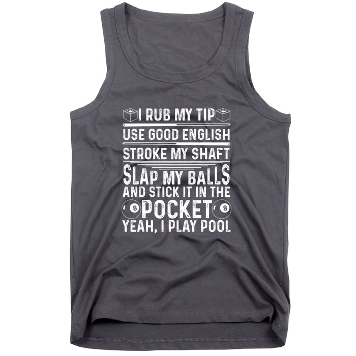 Player Billiard Game Lovers Funny Pool Gift Tank Top