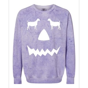 Pumpkin Boer Goat Show Halloween Colorblast Crewneck Sweatshirt