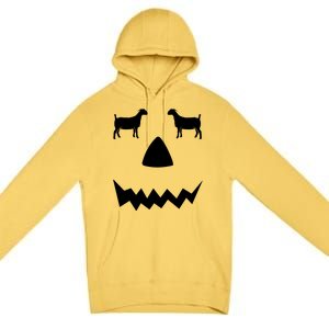 Pumpkin Boer Goat Show Halloween Premium Pullover Hoodie