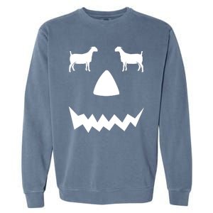 Pumpkin Boer Goat Show Halloween Garment-Dyed Sweatshirt