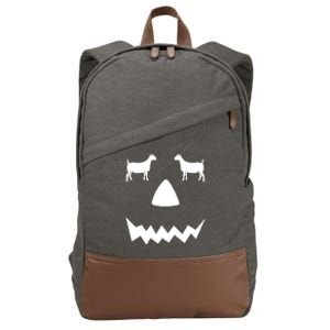 Pumpkin Boer Goat Show Halloween Cotton Canvas Backpack