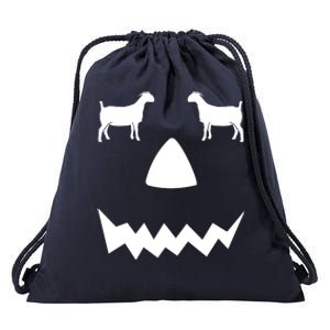 Pumpkin Boer Goat Show Halloween Drawstring Bag