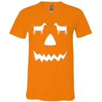 Pumpkin Boer Goat Show Halloween V-Neck T-Shirt