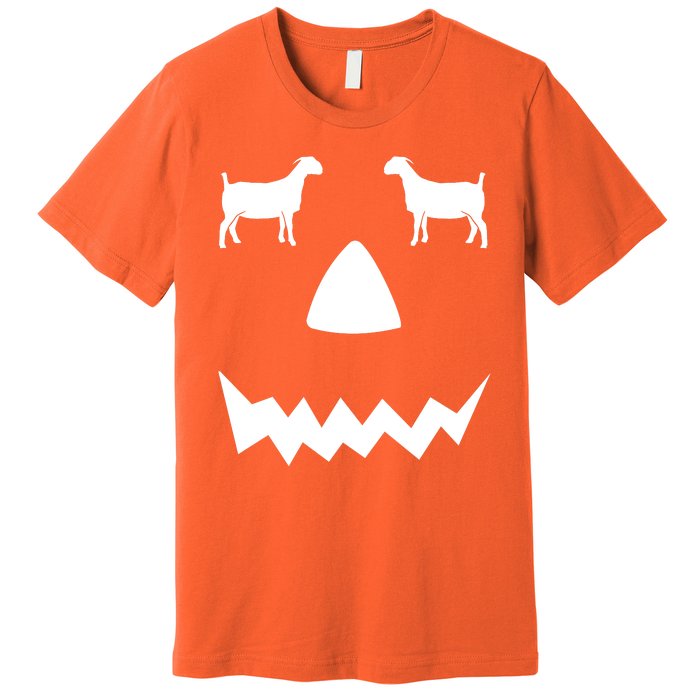 Pumpkin Boer Goat Show Halloween Premium T-Shirt