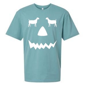 Pumpkin Boer Goat Show Halloween Sueded Cloud Jersey T-Shirt