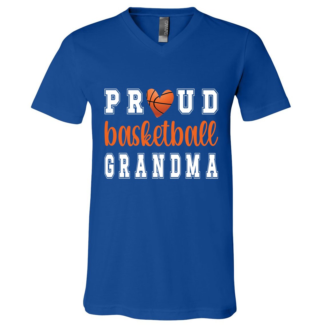 Proud Basketball Grandma Grandmother Of Basketball Player Cool Gift V-Neck T-Shirt