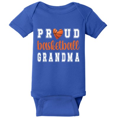 Proud Basketball Grandma Grandmother Of Basketball Player Cool Gift Baby Bodysuit