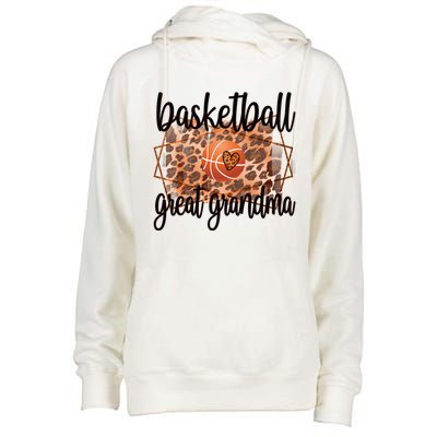 Proud Basketball Great Grandma Of A Basketball Player Gift Womens Funnel Neck Pullover Hood