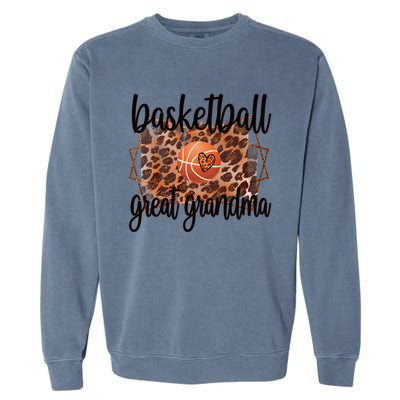 Proud Basketball Great Grandma Of A Basketball Player Gift Garment-Dyed Sweatshirt