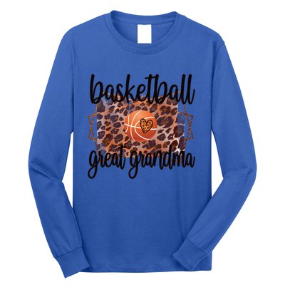 Proud Basketball Great Grandma Of A Basketball Player Gift Long Sleeve Shirt