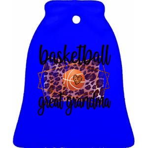 Proud Basketball Great Grandma Of A Basketball Player Gift Ceramic Bell Ornament