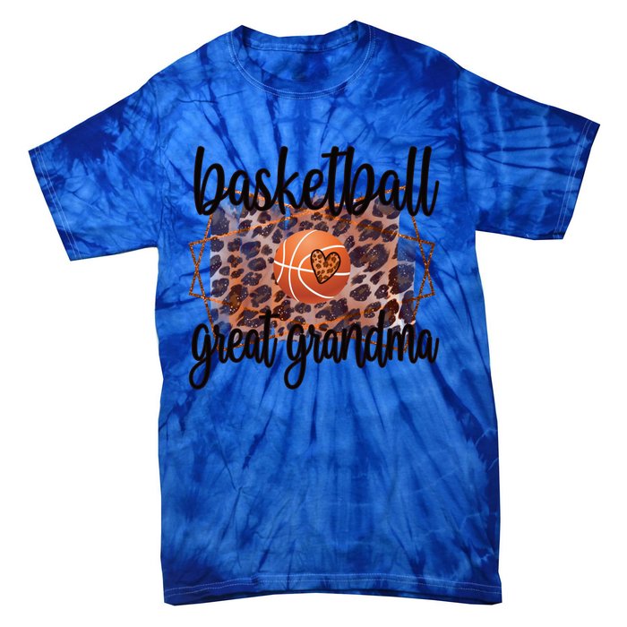 Proud Basketball Great Grandma Of A Basketball Player Gift Tie-Dye T-Shirt