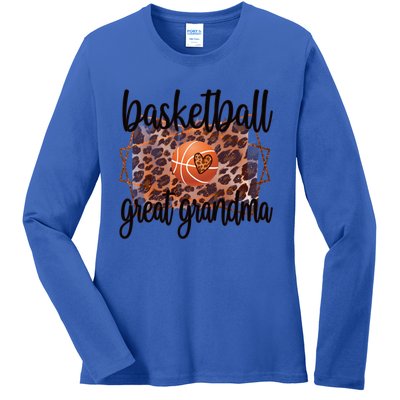 Proud Basketball Great Grandma Of A Basketball Player Gift Ladies Long Sleeve Shirt