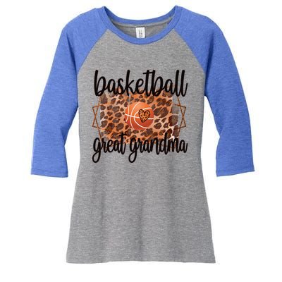 Proud Basketball Great Grandma Of A Basketball Player Gift Women's Tri-Blend 3/4-Sleeve Raglan Shirt