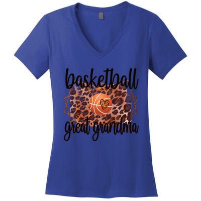 Proud Basketball Great Grandma Of A Basketball Player Gift Women's V-Neck T-Shirt