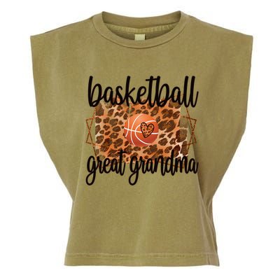 Proud Basketball Great Grandma Of A Basketball Player Gift Garment-Dyed Women's Muscle Tee