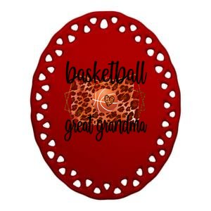 Proud Basketball Great Grandma Of A Basketball Player Gift Ceramic Oval Ornament