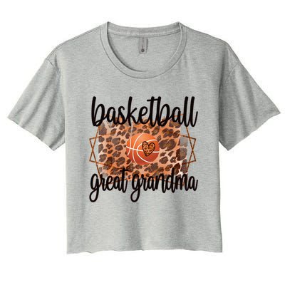 Proud Basketball Great Grandma Of A Basketball Player Gift Women's Crop Top Tee