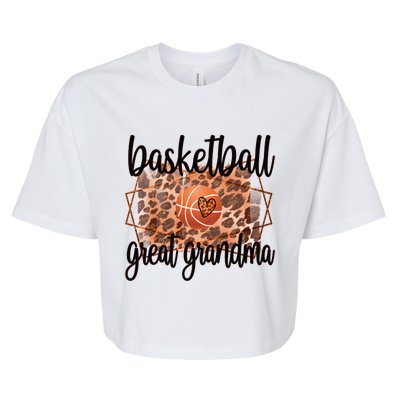 Proud Basketball Great Grandma Of A Basketball Player Gift Bella+Canvas Jersey Crop Tee