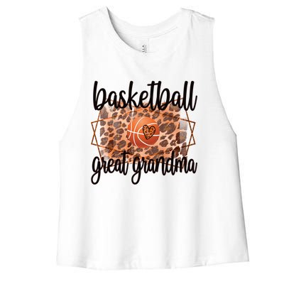 Proud Basketball Great Grandma Of A Basketball Player Gift Women's Racerback Cropped Tank