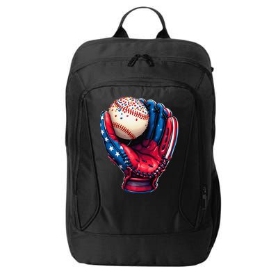 Patriotic Baseball Glove Drip Ice Cream Sprinkles 4th July City Backpack