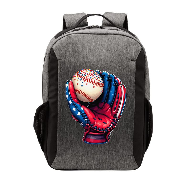 Patriotic Baseball Glove Drip Ice Cream Sprinkles 4th July Vector Backpack