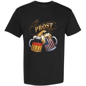 Prost Beer German American Flag Oktoberfest Garment-Dyed Heavyweight T-Shirt