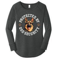 Protected By Gsd Security German Shepherd Dog Women's Perfect Tri Tunic Long Sleeve Shirt