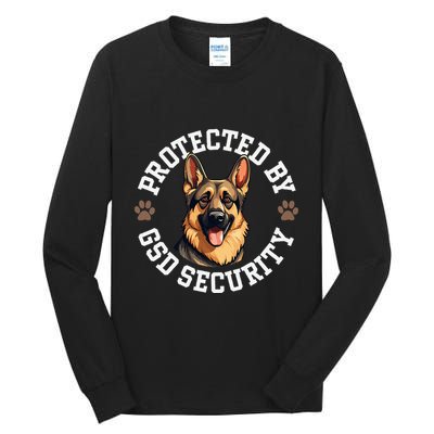 Protected By Gsd Security German Shepherd Dog Tall Long Sleeve T-Shirt