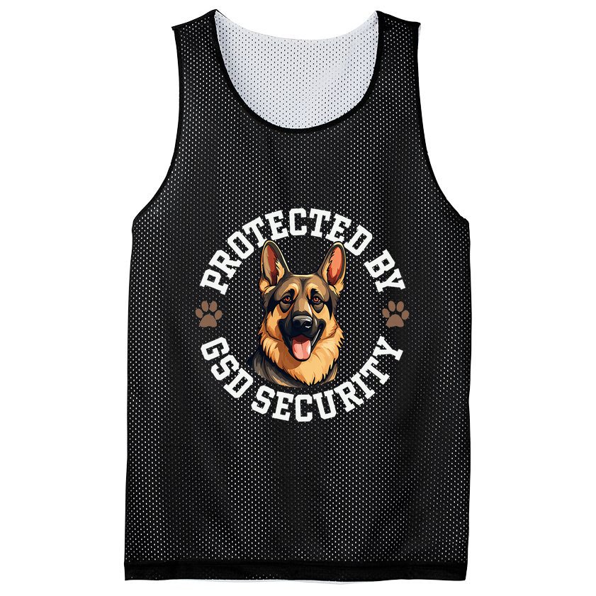 Protected By Gsd Security German Shepherd Dog Mesh Reversible Basketball Jersey Tank