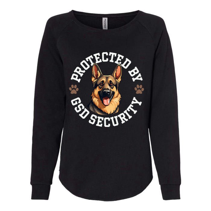 Protected By Gsd Security German Shepherd Dog Womens California Wash Sweatshirt