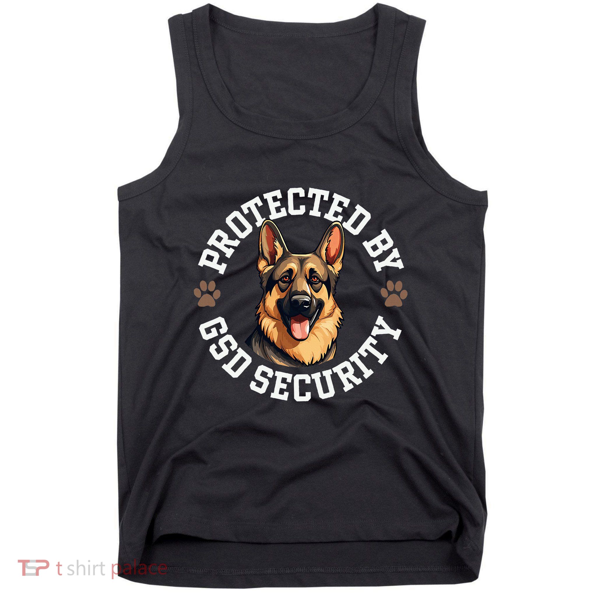 Protected By Gsd Security German Shepherd Dog Tank Top
