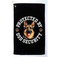 Protected By Gsd Security German Shepherd Dog Golf Towel