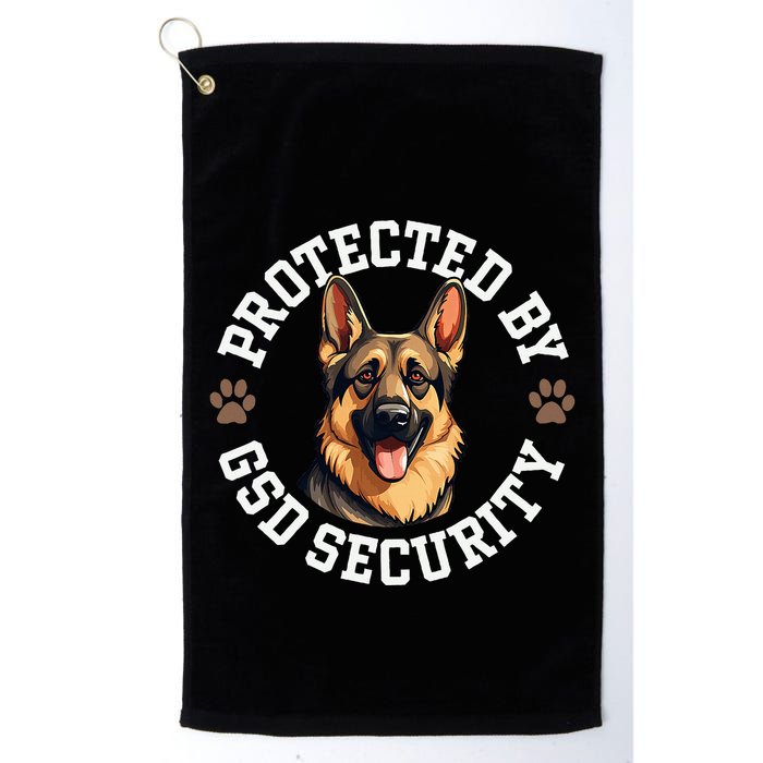 Protected By Gsd Security German Shepherd Dog Golf Towel