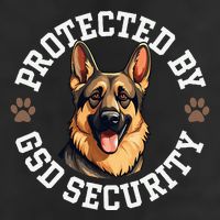 Protected By Gsd Security German Shepherd Dog Golf Towel