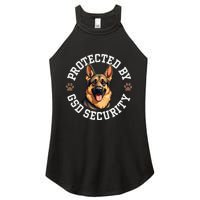 Protected By Gsd Security German Shepherd Dog Women's Perfect Tri Rocker Tank