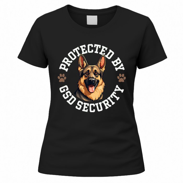 Protected By Gsd Security German Shepherd Dog Women's T-Shirt