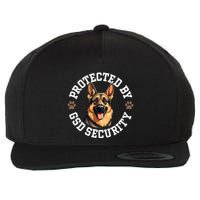 Protected By Gsd Security German Shepherd Dog Wool Snapback Cap