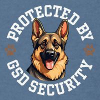 Protected By Gsd Security German Shepherd Dog Garment-Dyed Sweatshirt