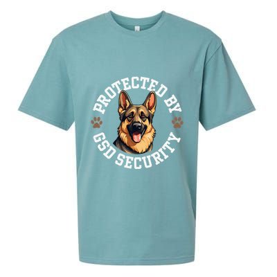 Protected By Gsd Security German Shepherd Dog Sueded Cloud Jersey T-Shirt