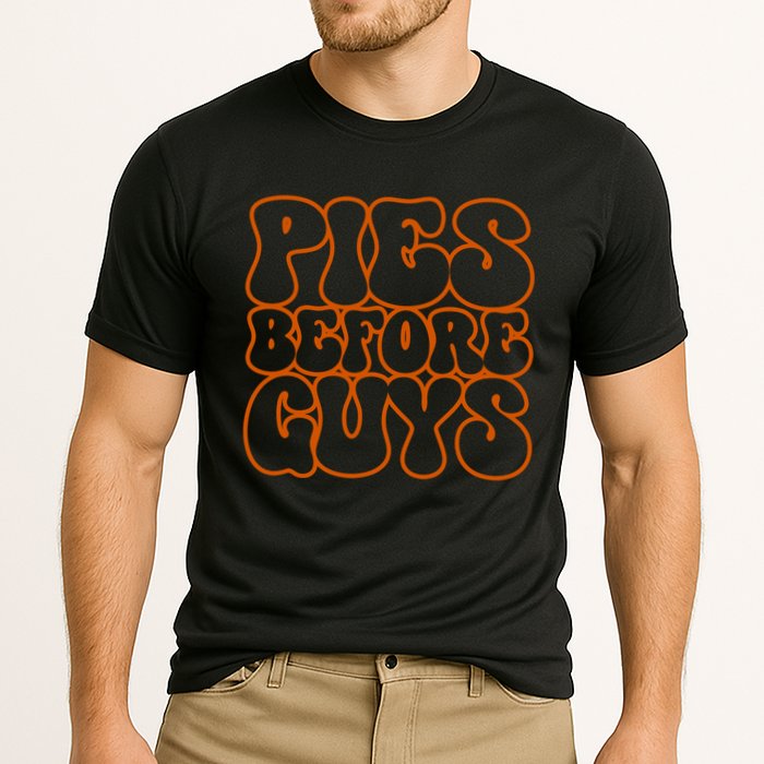 Pies Before Guys Funny Thanksgiving Cooling Performance Crew T-Shirt
