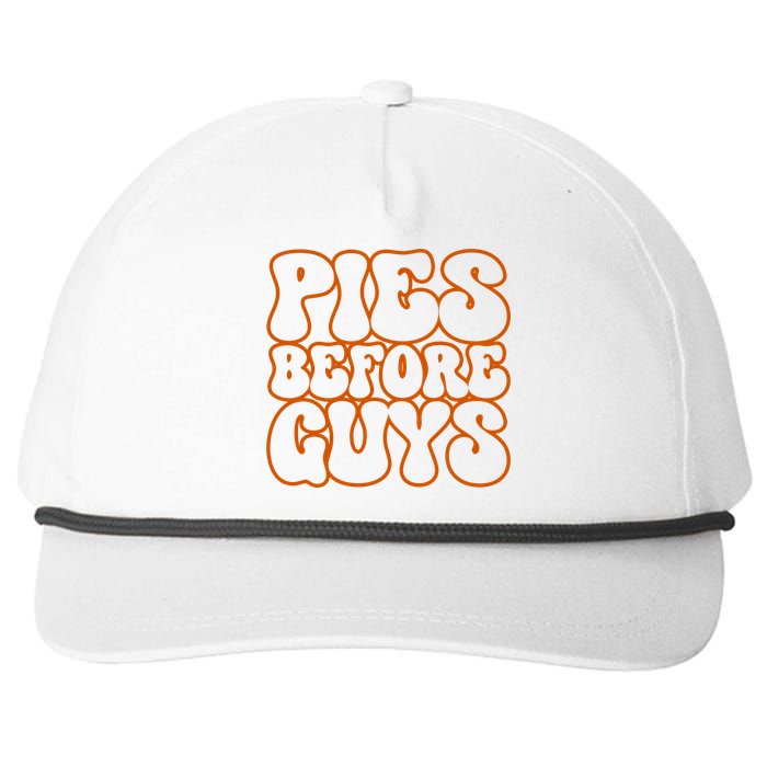 Pies Before Guys Funny Thanksgiving Snapback Five-Panel Rope Hat