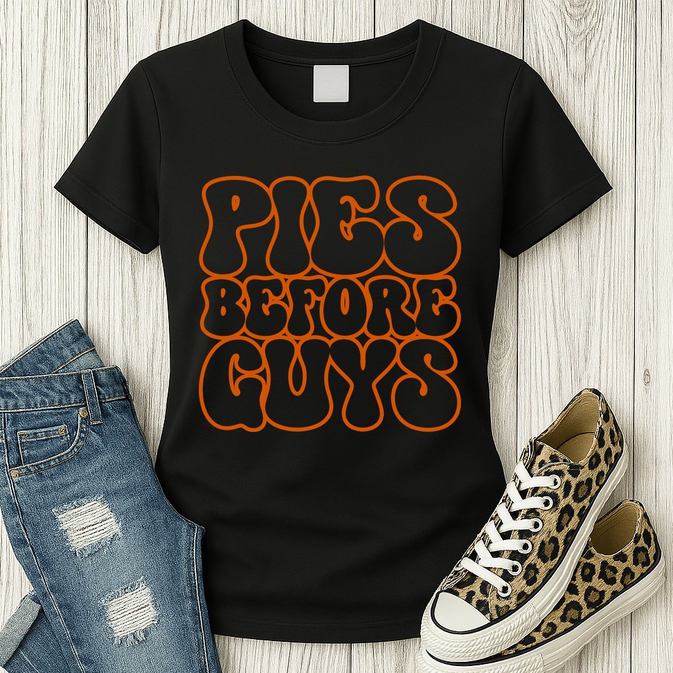 Pies Before Guys Funny Thanksgiving Womens T-Shirt